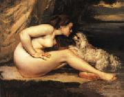 Nude with Dog Gustave Courbet